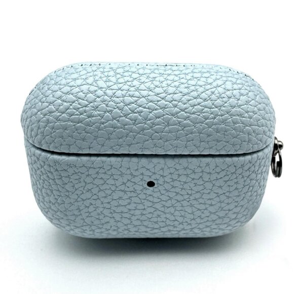 NWT LIGHT BLUE Pebble Leather Case for Apple Airpods Pro 2 - Picture 1 of 11